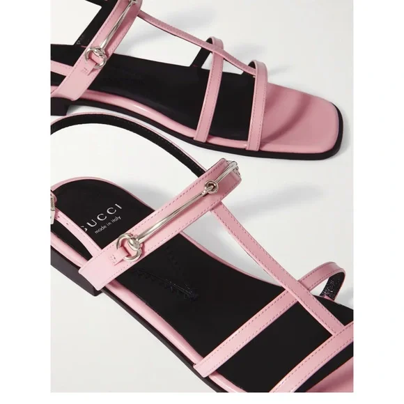 Gucci Divine Horsebit-detailed Leather Slingback Sandals in Dolly Pink - Picture 4 of 10